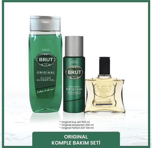 Original Erkek Bakım Seti Parfüm EDT 100 ml, Deodorant 200 ml, Duş Jeli 500 ml