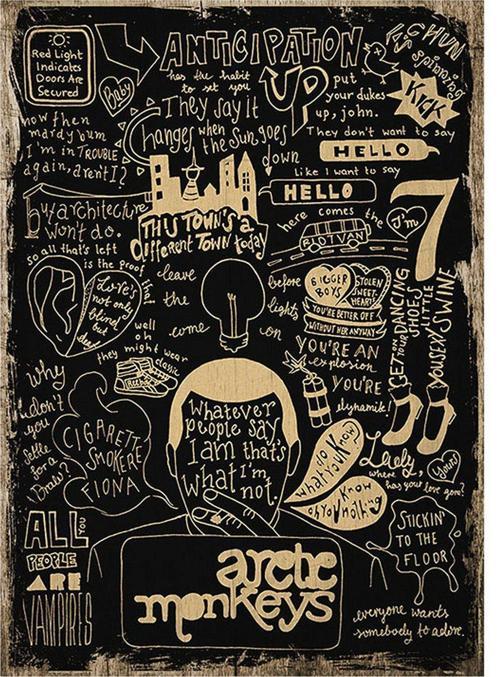 Arctic Monkeys Tasarım Mdf Tablo