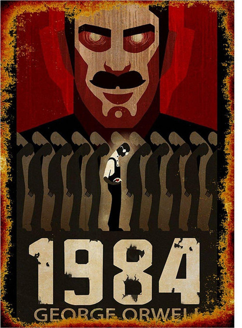 Ahşap Tablo 1984 George Orwell Model Ahşap Tablo