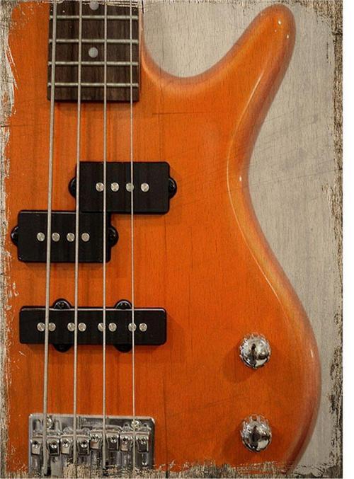 Bass Gitar Tasarım Ahşap Tablo