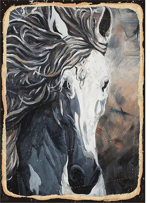 Beyaz At Art Mdf Tablo