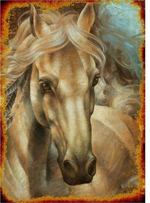 Beyaz At Modern Mdf Tablo