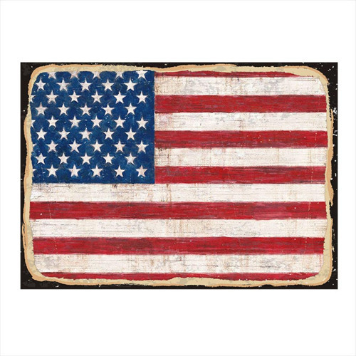 Amerika Bayrağı Art Mdf Poster