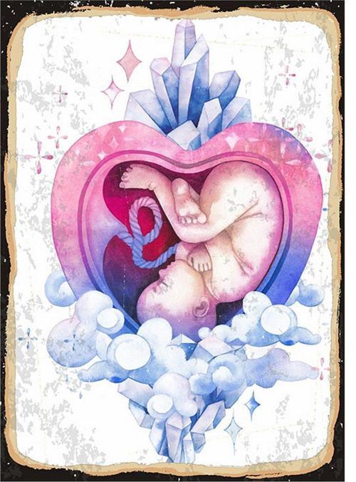 Anne Karnında Bebek Art Mdf Poster