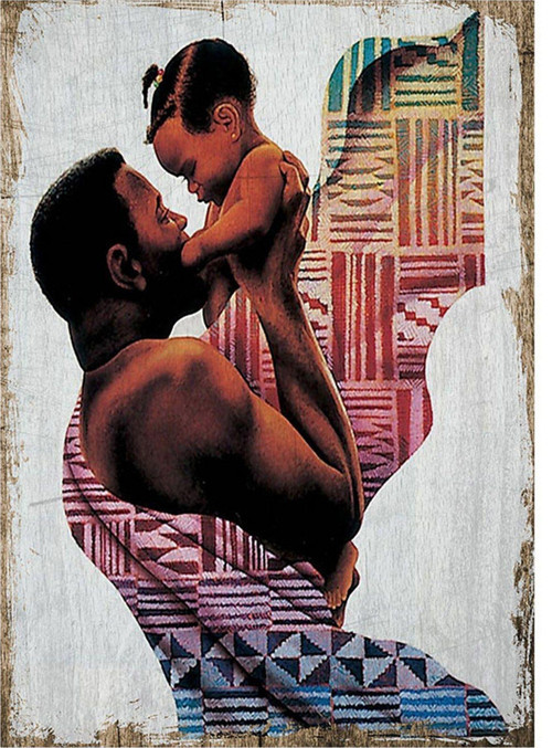 Baba Ve Çocuk Art Mdf Poster