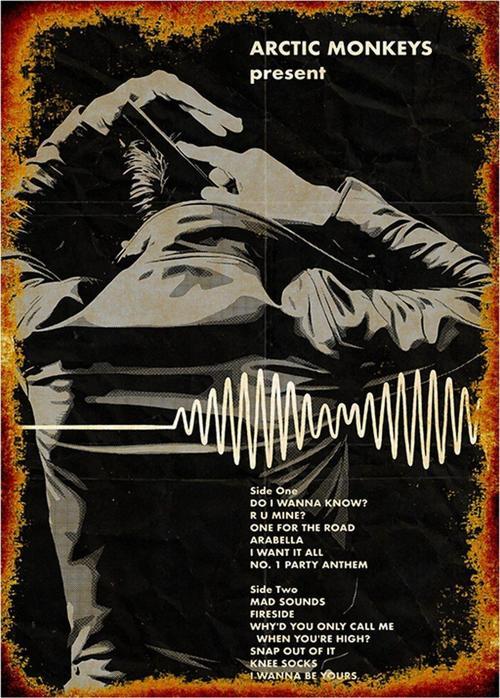 Arctic Monkeys Albüm Desenli Ahşap Tablo