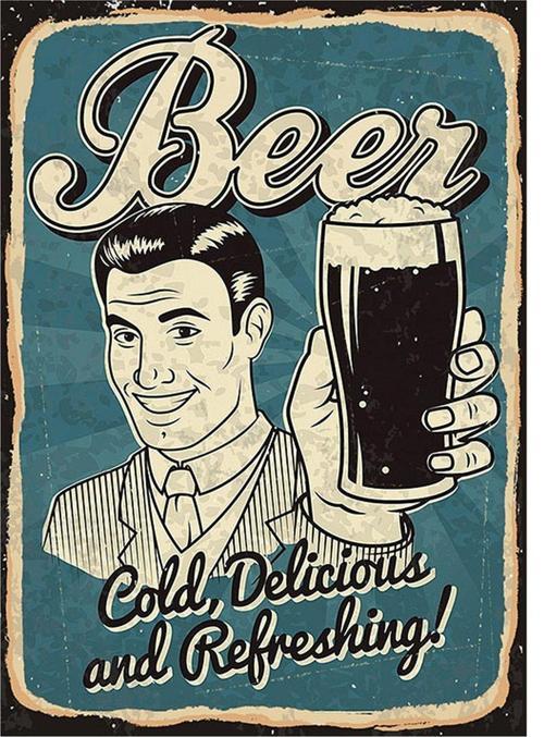 Bira Pop Art Dekoratif Ahşap Tablo