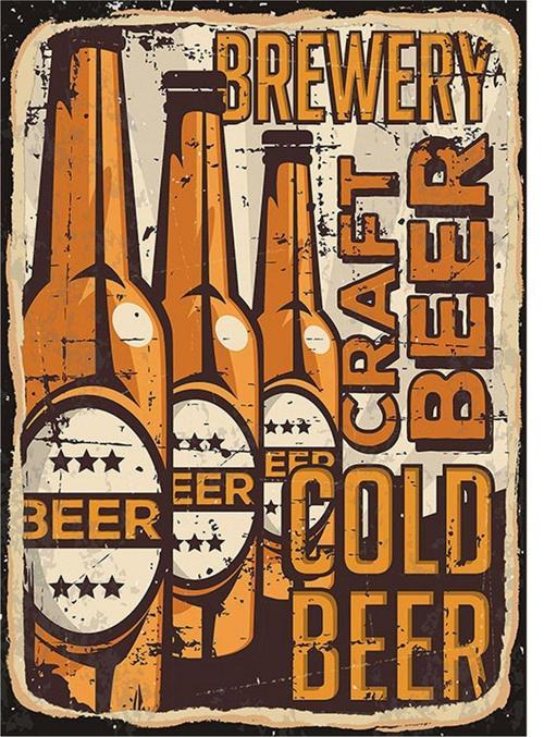 Bira Şişeleri Mdf Poster