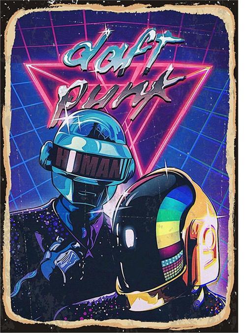 Daft Punk Art Mdf Tablo