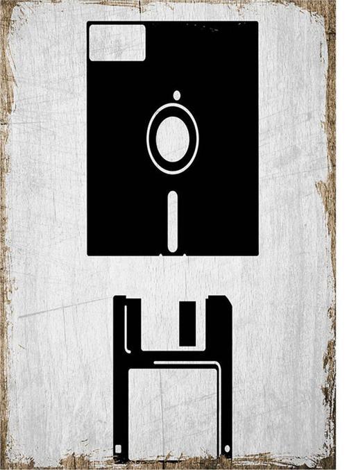 Disket Modern Ahşap Tablo