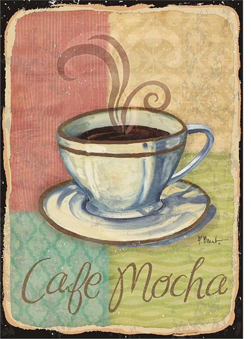 Cafe Mocha Modern Ahşap Tablo