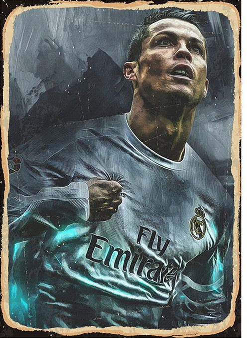 Cristiano Ronaldo Hediyelik Ahşap Tablo
