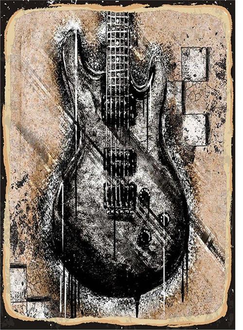 Elektro Gitar Modern Mdf Tablo