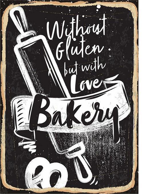 Glutensiz Yaşam Desenli Mdf Tablo