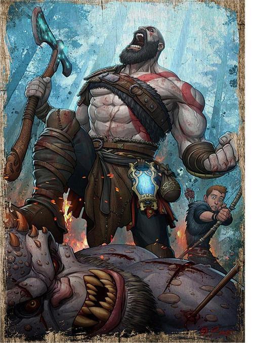 God Of War Modern Mdf Tablo