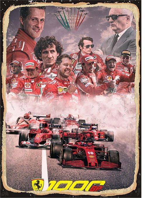 Formula 1 Ferrari Desenli Mdf Tablo