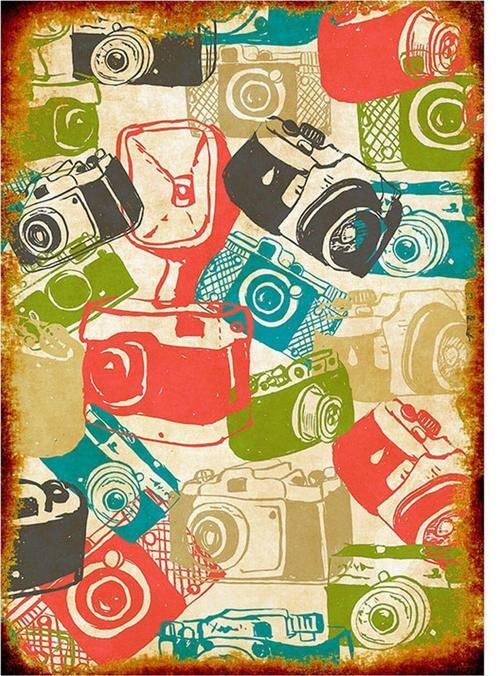 Ahşap Tablo Fotoğraf Makinesı Art Mdf Poster