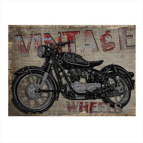 Eski Tip Motosiklet Hediyelik Mdf Tablo