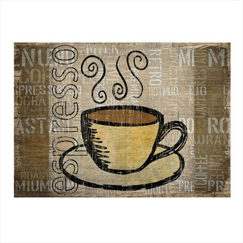 Espresso Kahve Fincanı Modern Ahşap Tablo
