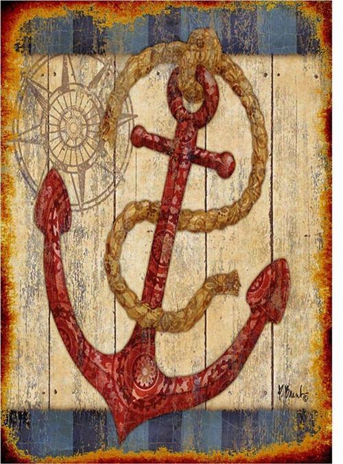 Gemi Çapası Hediyelik Ahşap Tablo