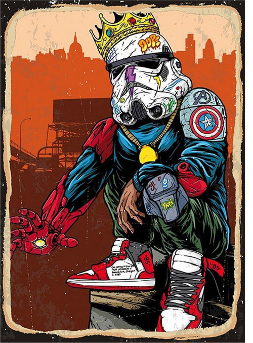 Hippi Stormtrooper Art Mdf Tablo