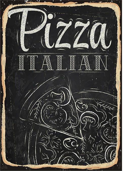 Pizza Ve Panda Desenli Mdf Tablo