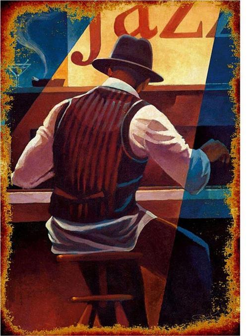 Jazz Müzik Ve Piyano Hediyelik Mdf Tablo