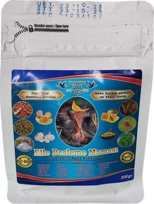 Beautiful Food Yavru Kuş Organik Elle Besleme Maması 200 Gr