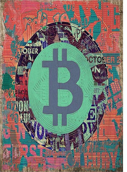 Kripto Para Modern Ahşap Tablo