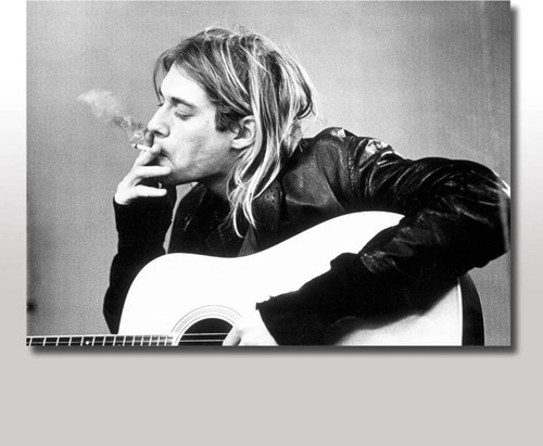Ahşap Tablo Kurt Cobain Nirvana