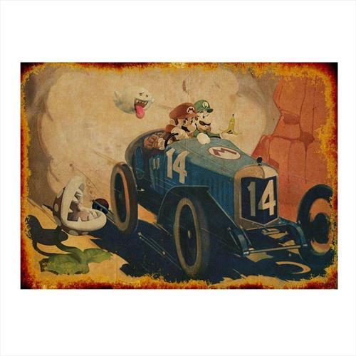 Mario Kart Art Mdf Tablo