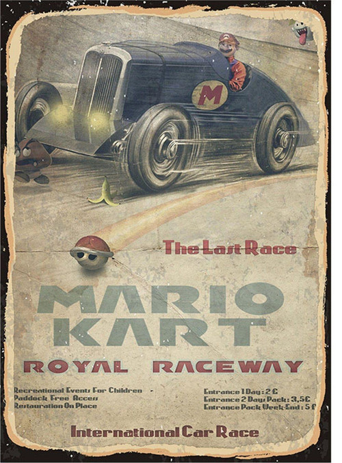 Mario Kart Mdf Tablo