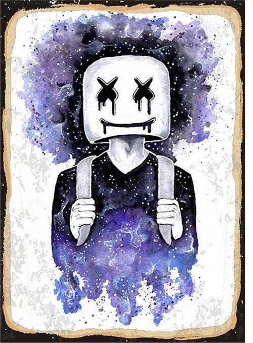 Marshmello Kafa Mdf Tablo