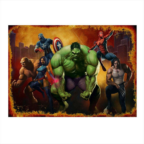 Marvel Kahramanları Tasarım Mdf Tablo