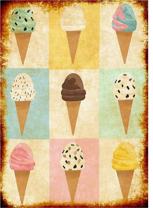 Külahta Dondurmalar Desenli Mdf Tablo