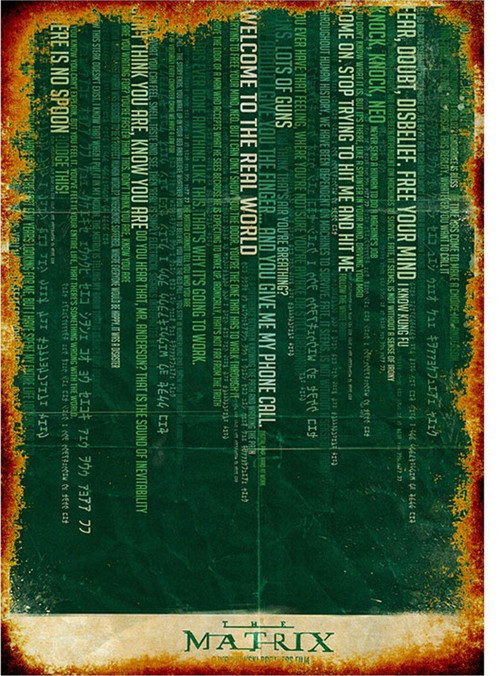 Matrix Desenli Ahşap Tablo