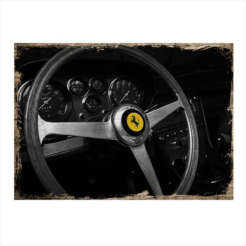 Klasik Ferrari Art Mdf Tablo