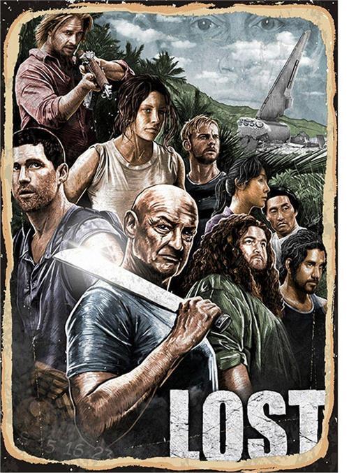 Lost Dizisi Model Ahşap Tablo