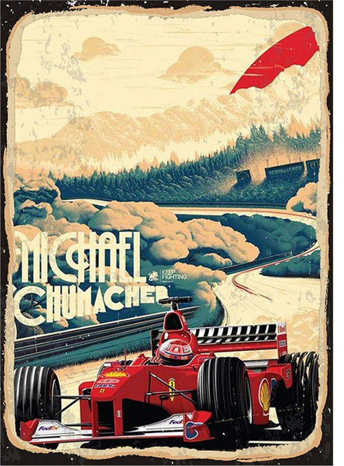 Michael Schumacher Model Ahşap Tablo