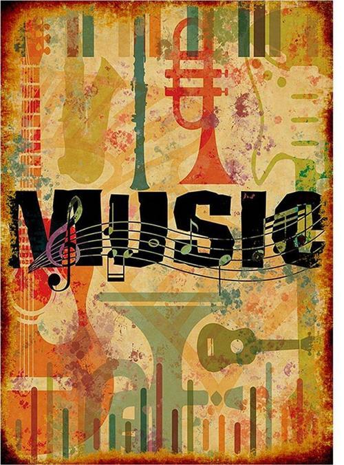Müzik Zamanı Art Mdf Tablo