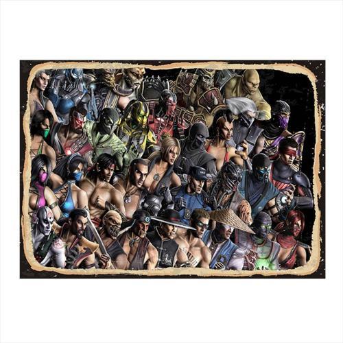 Mortal Kombat Dövüşçüleri Art Mdf Tablo