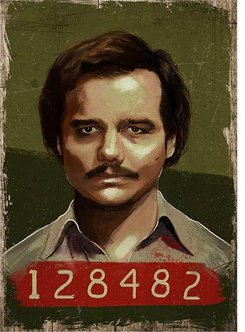 Pablo Escobar Tasarım Ahşap Tablo