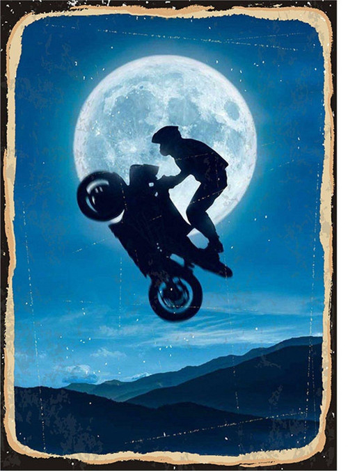 Motosiklet E.T. Hediyelik Mdf Tablo