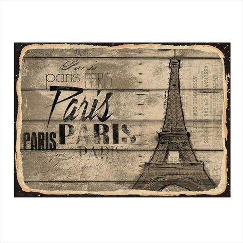 Paris Eyfel Kulesi Desenli Ahşap Tablo