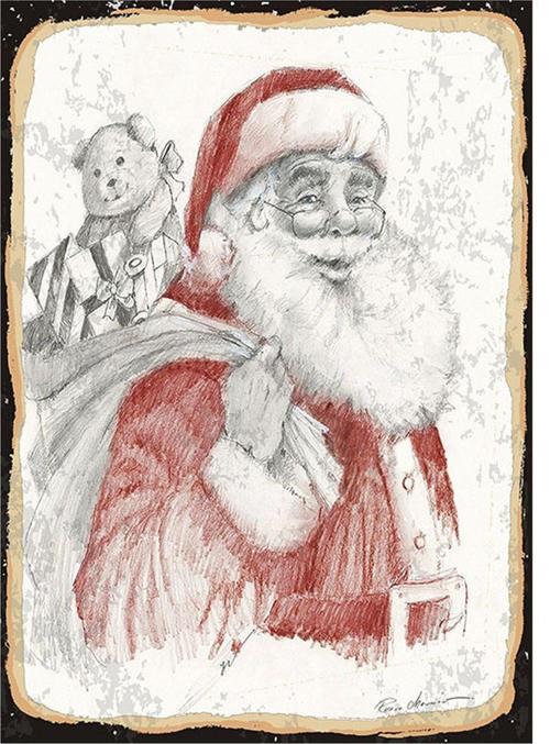 Noel Baba Tasarım Ahşap Tablo