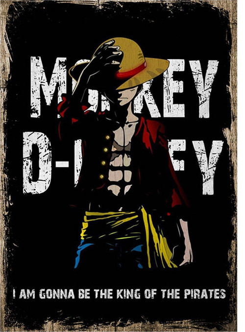 One Piece Japon Anime Hediyelik Ahşap Tablo