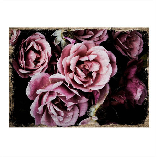 Pembe Güller Art Mdf Tablo