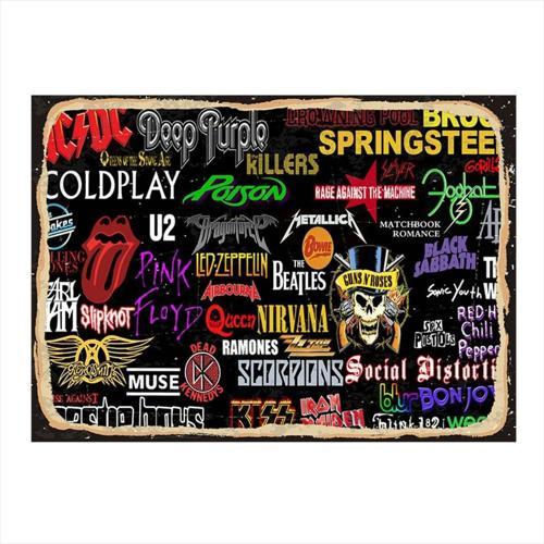 Müzik Grupları Dekoratif Mdf Tablo