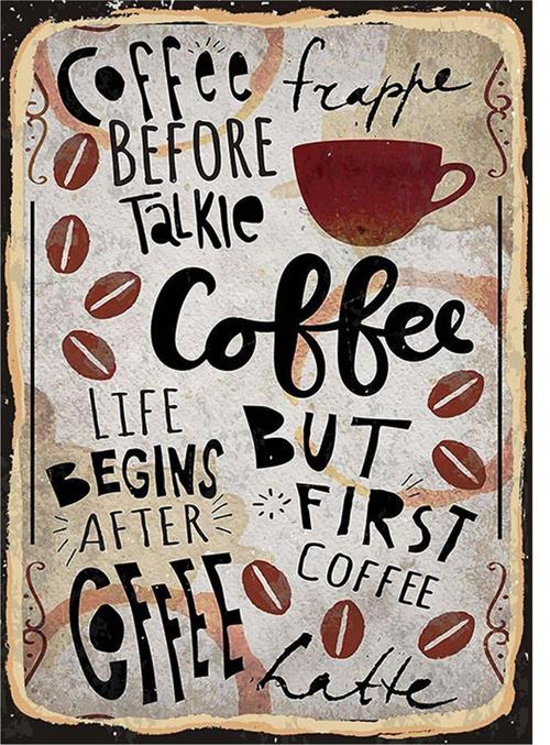 Önce Kahve Art Mdf Tablo