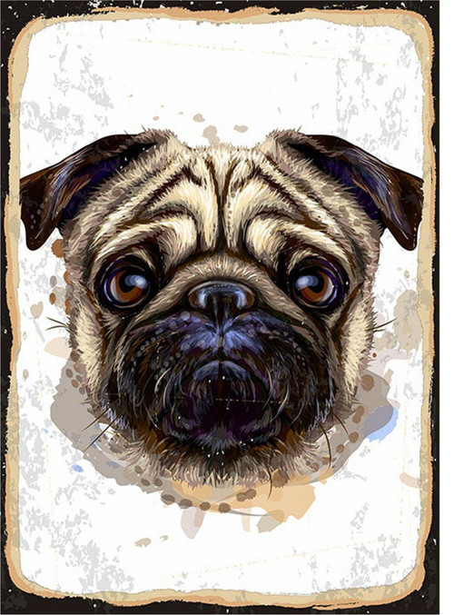 Pug Köpek Tasarım Mdf Tablo